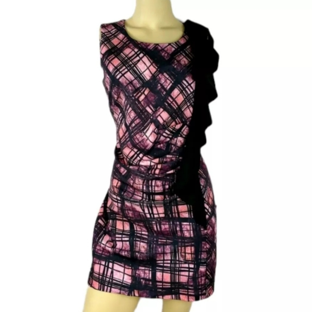 SWEET N' SOUR Ruffle cocktail party Shift dress. Women's Junior Large
